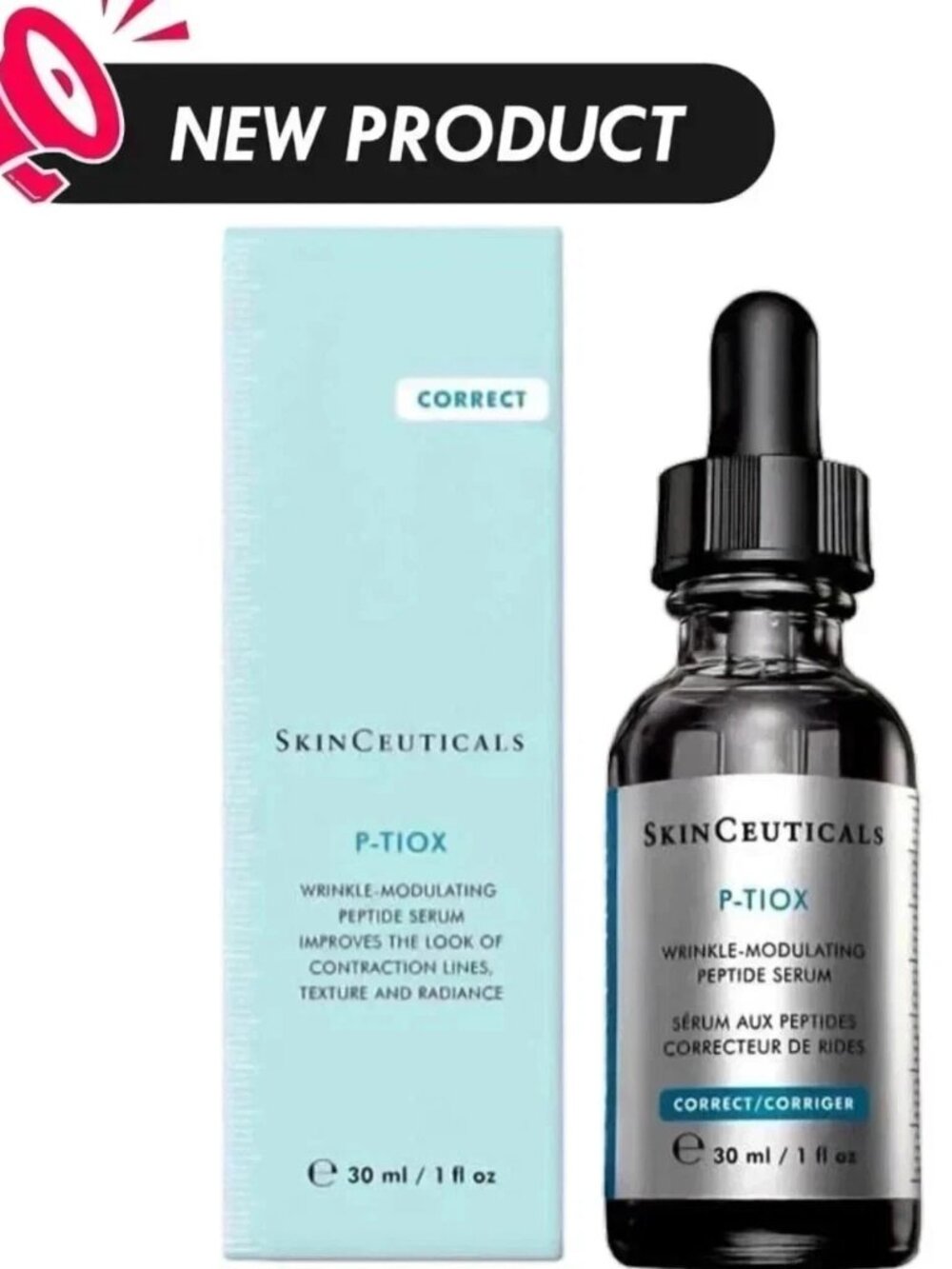 NEW Skinceuticals P-TIOX Wrinkle-Modulating Peptide Serum 1 fl oz/30ml SEALED